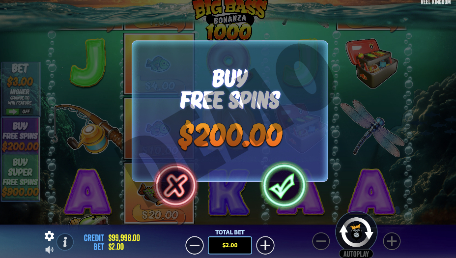 Скриншот Big Bass Bonanza 1000: Бонусные Free Spins